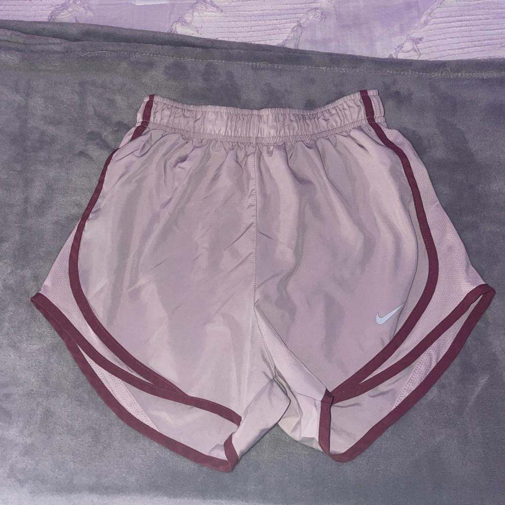 Dry-Fit Nike athletic shorts; dusty pink; size xs.